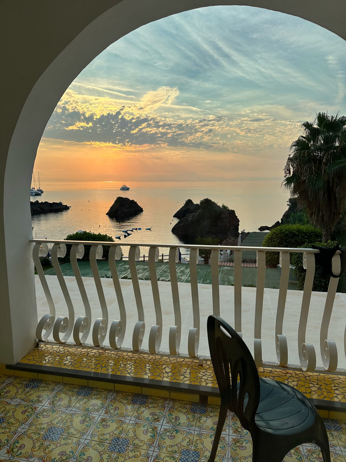 View from a balcony in Ischia