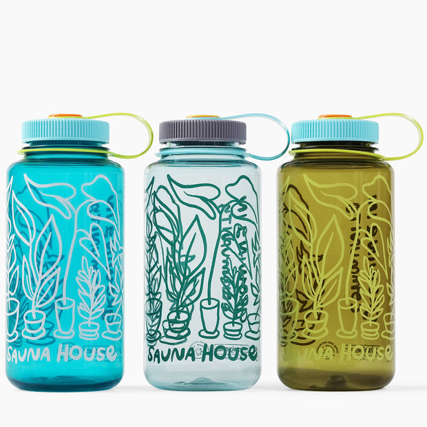 Three Sauna House water bottles